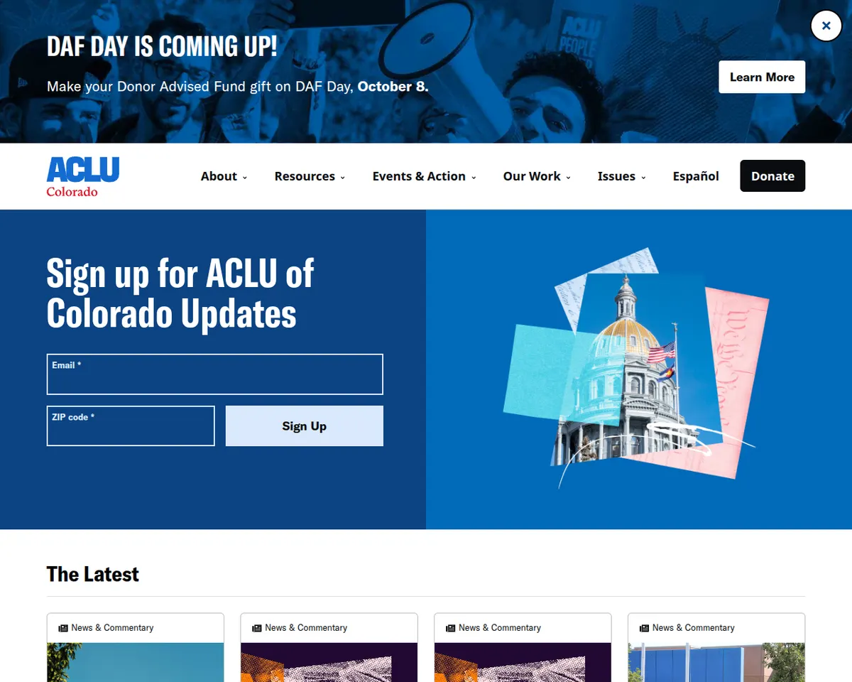 Visit the ACLU of Colorado website (opens in a new tab)