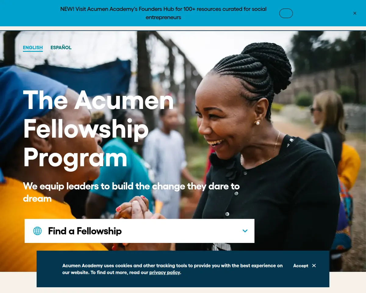 Visit the Acumen Fellowship website (opens in a new tab)