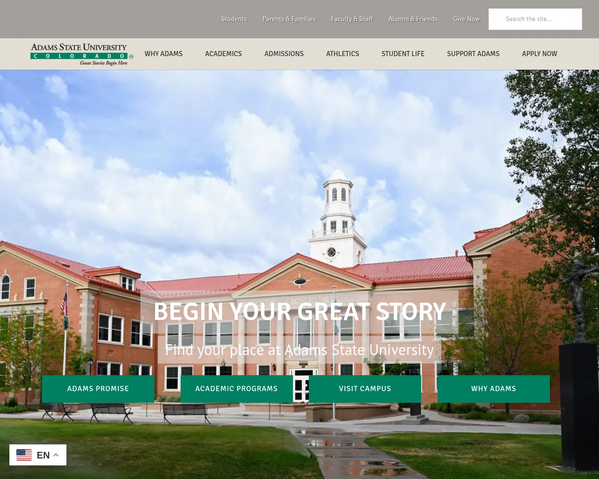 Visit the Adams State University website (opens in a new tab)