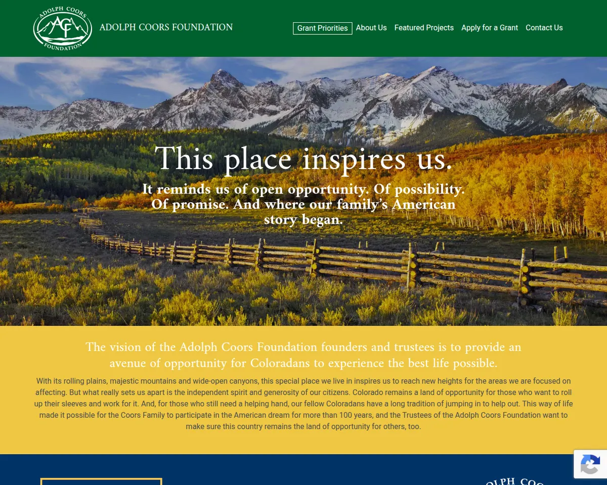 Visit the Adolph Coors Foundation website (opens in a new tab)
