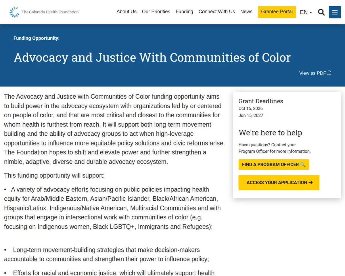 Visit the Advocacy and Justice With Communities of Color website (opens in a new tab)