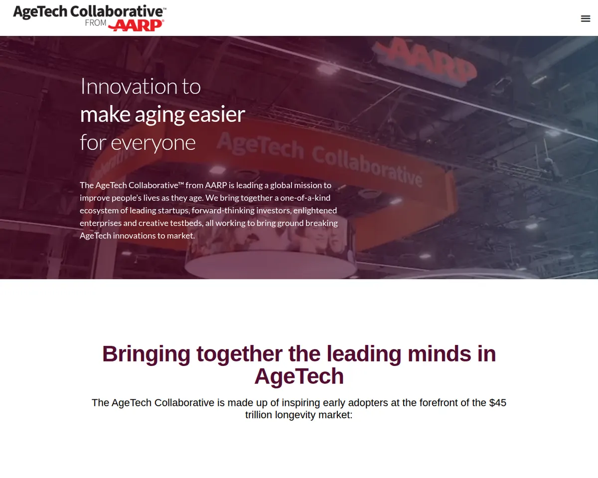 Visit the AgeTech Collaborative from AARP website (opens in a new tab)