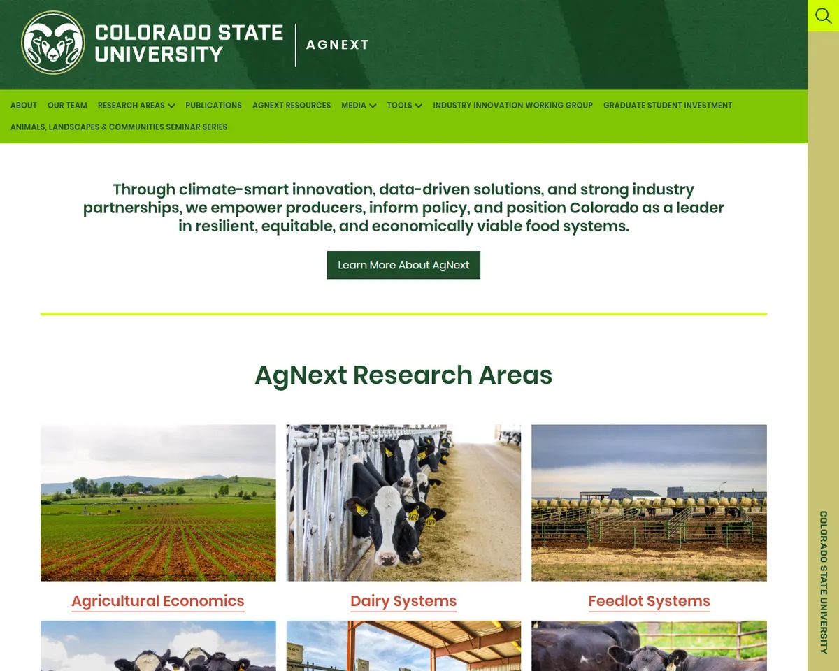 Visit the AgNext at Colorado State University website (opens in a new tab)