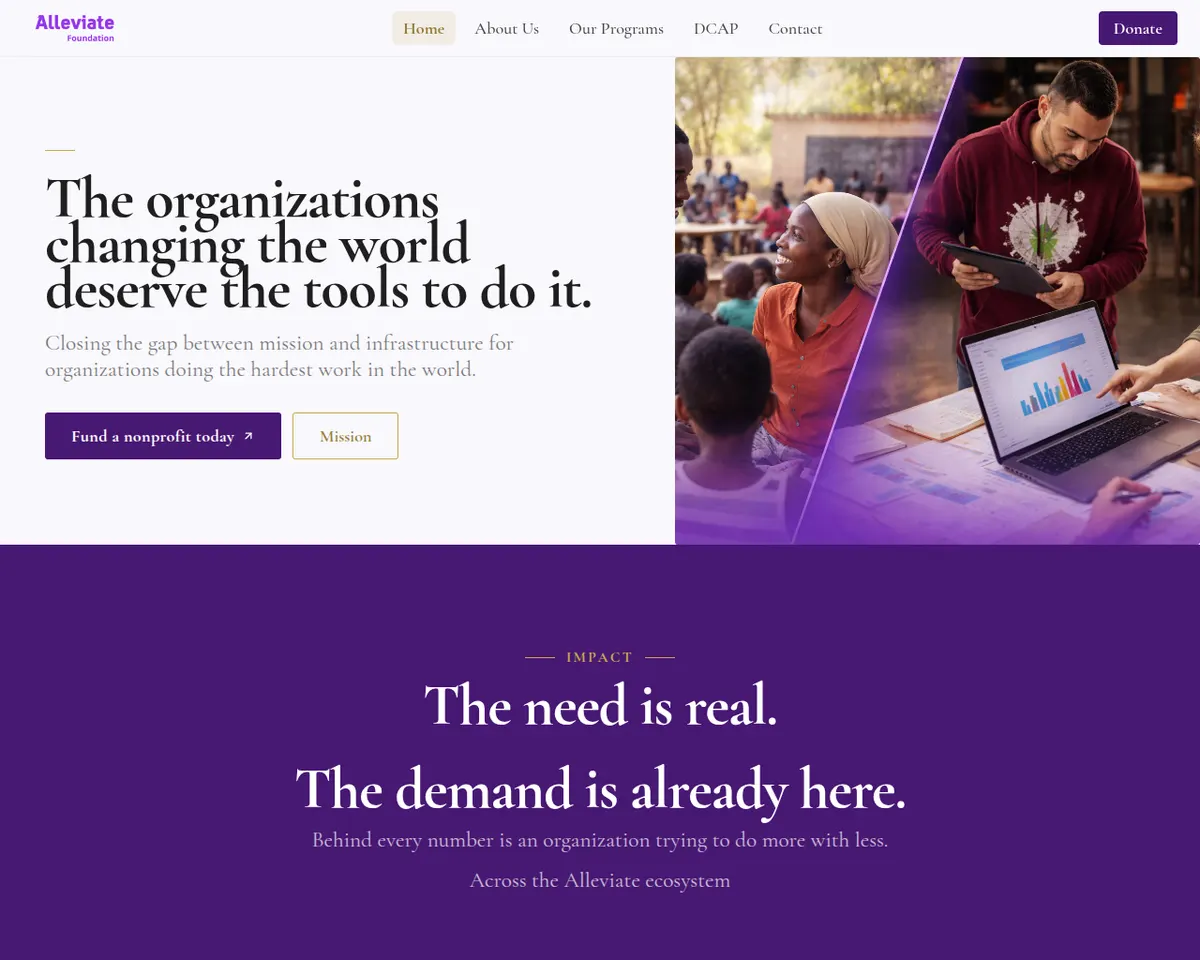 Visit the Alleviate Foundation website (opens in a new tab)