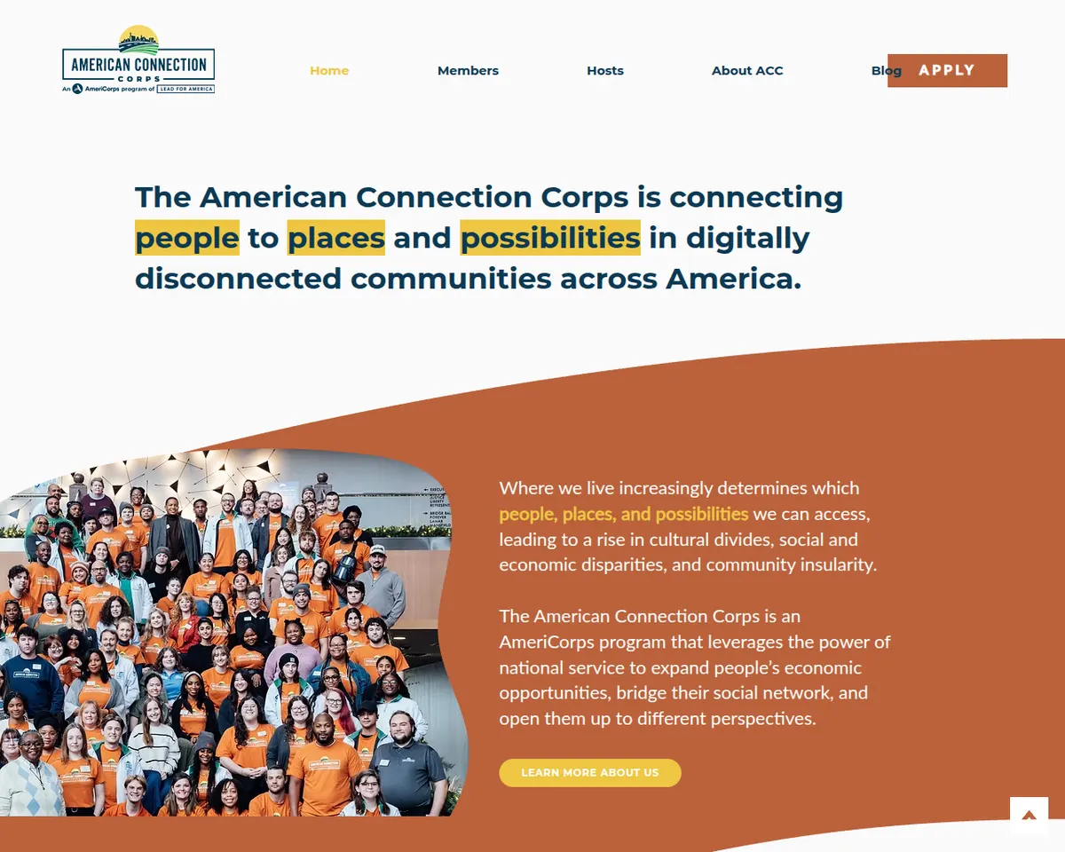 Visit the American Connection Corps website (opens in a new tab)