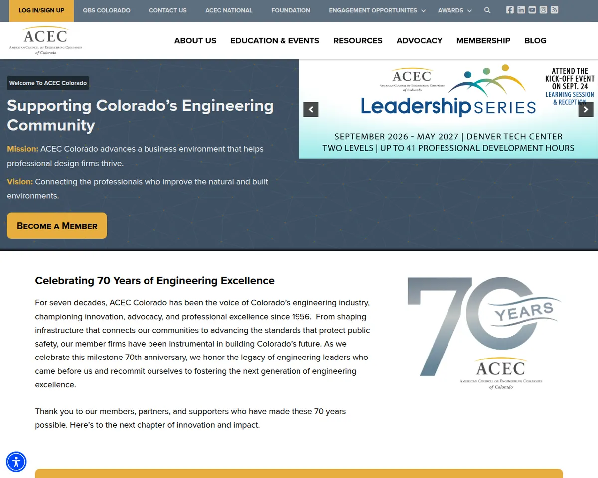 Visit the American Council of Engineering Companies of Colorado (ACEC Colorado) website (opens in a new tab)