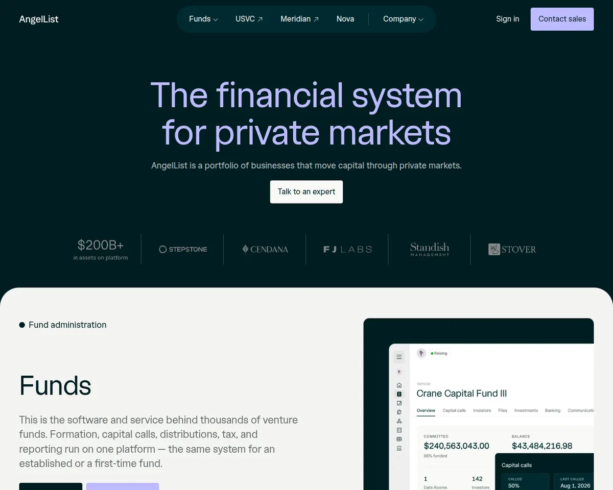Visit the AngelList website (opens in a new tab)