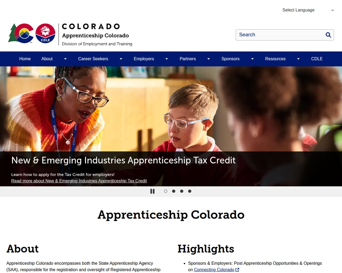 Visit the Apprenticeship Colorado website (opens in a new tab)