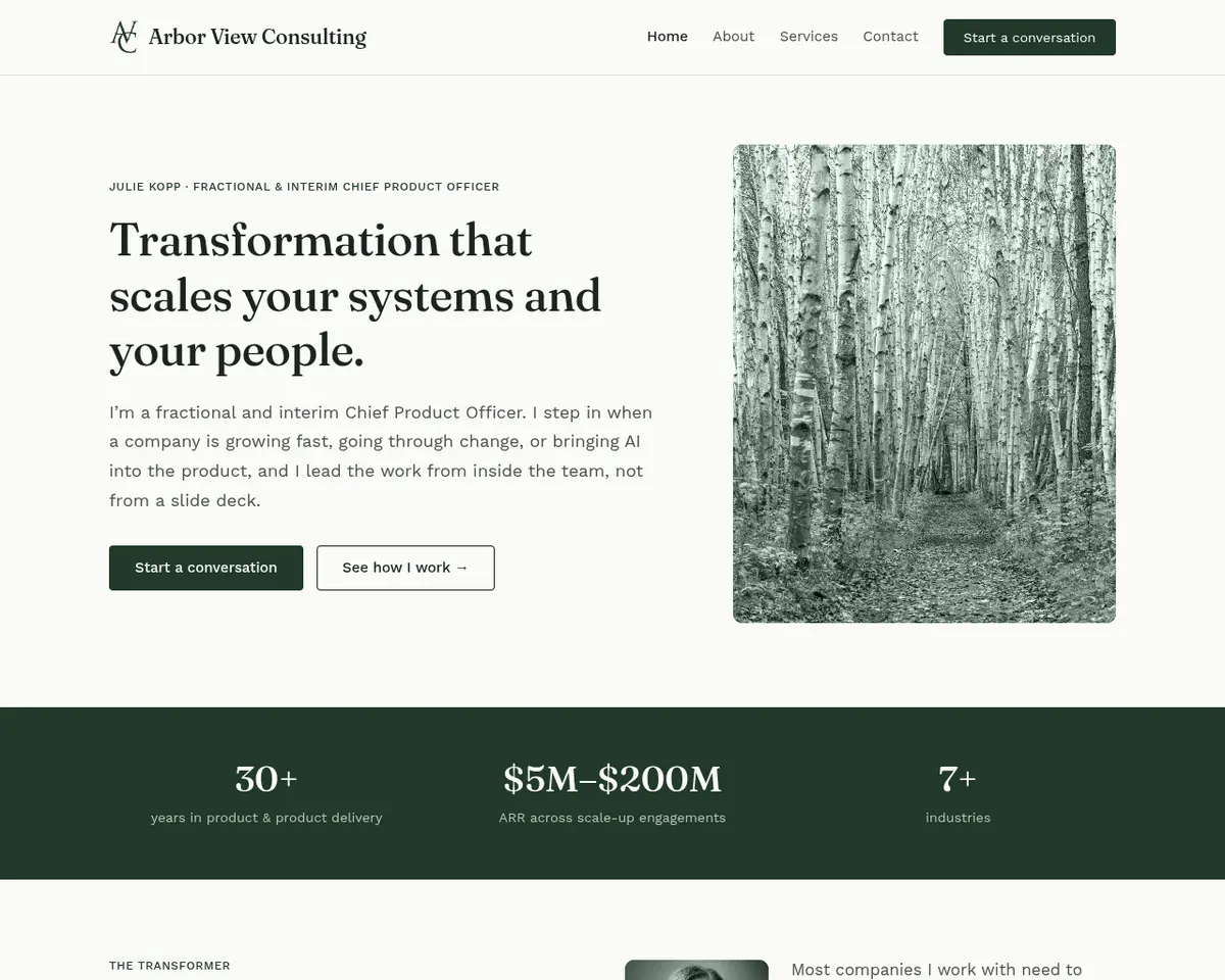 Visit the Arbor View Consulting website (opens in a new tab)