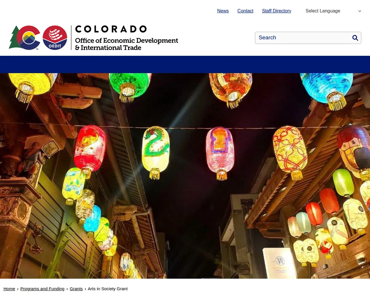 Visit the Arts in Society Grant website (opens in a new tab)