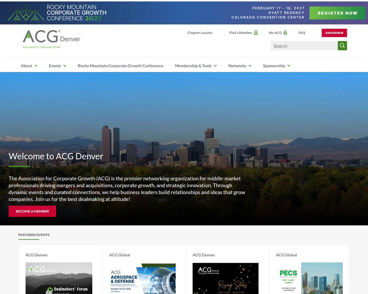 Visit the Association for Corporate Growth (ACG) Denver website (opens in a new tab)