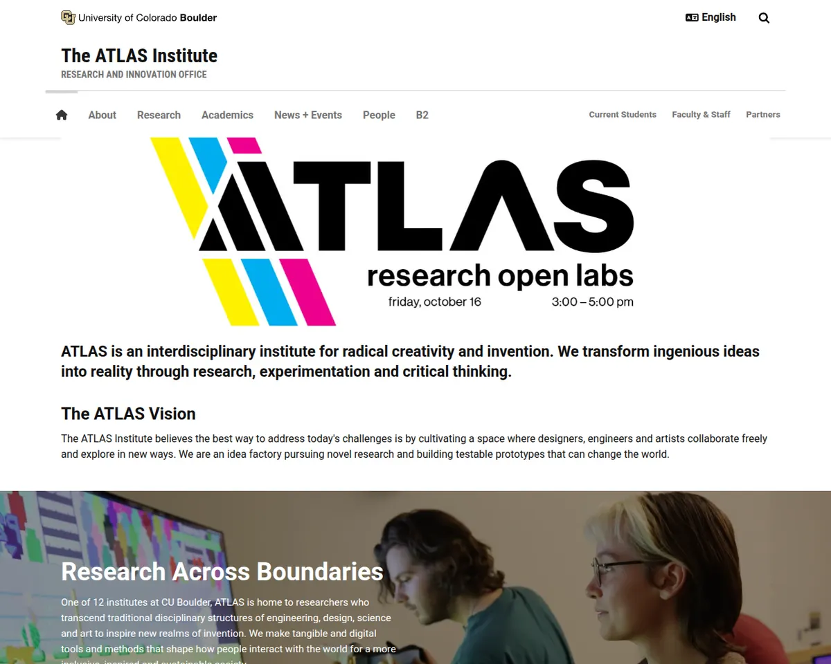 Visit the ATLAS Institute at CU Boulder website (opens in a new tab)