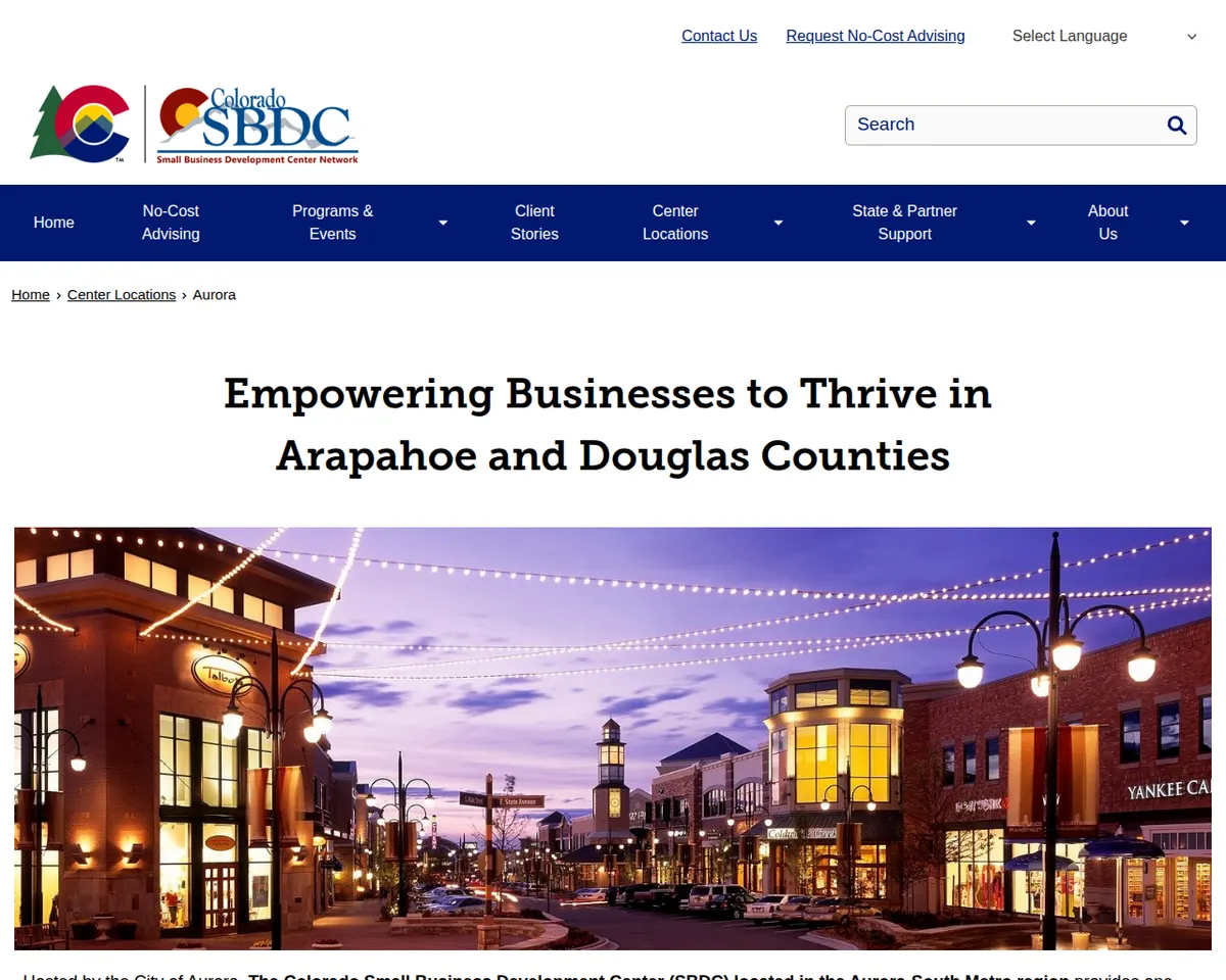 Visit the Aurora-South Metro SBDC website (opens in a new tab)