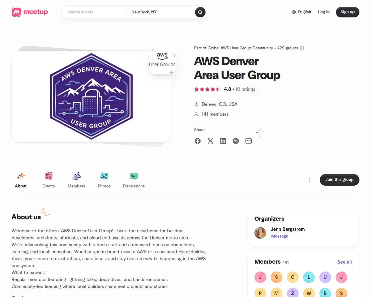 Visit the AWS Denver Area User Group website (opens in a new tab)