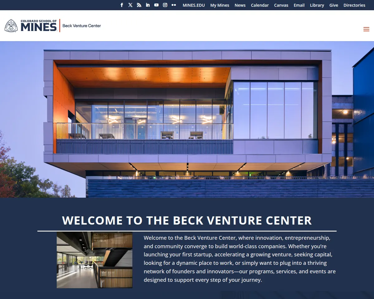 Visit the Beck Venture Center website (opens in a new tab)