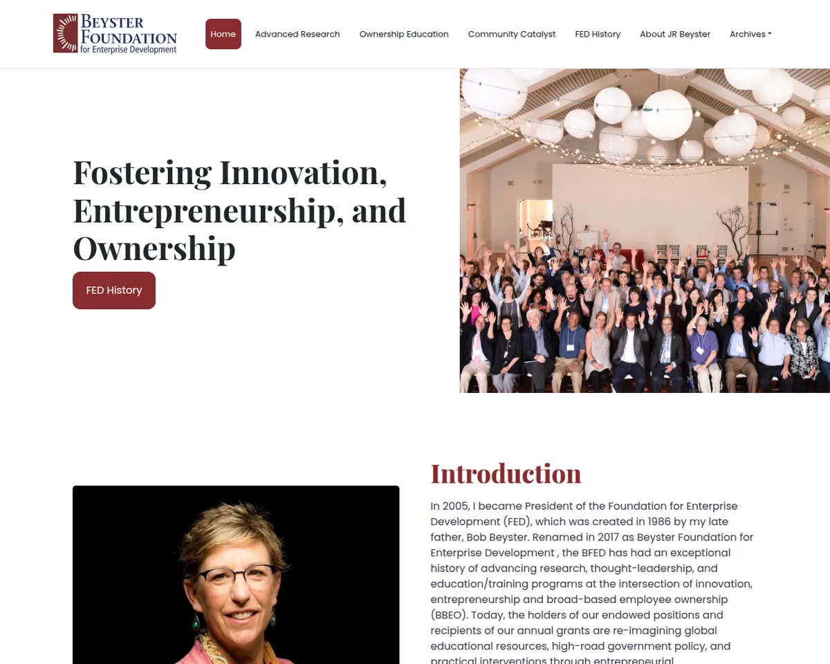 Visit the Beyster Foundation for Enterprise Development (BFED) website (opens in a new tab)