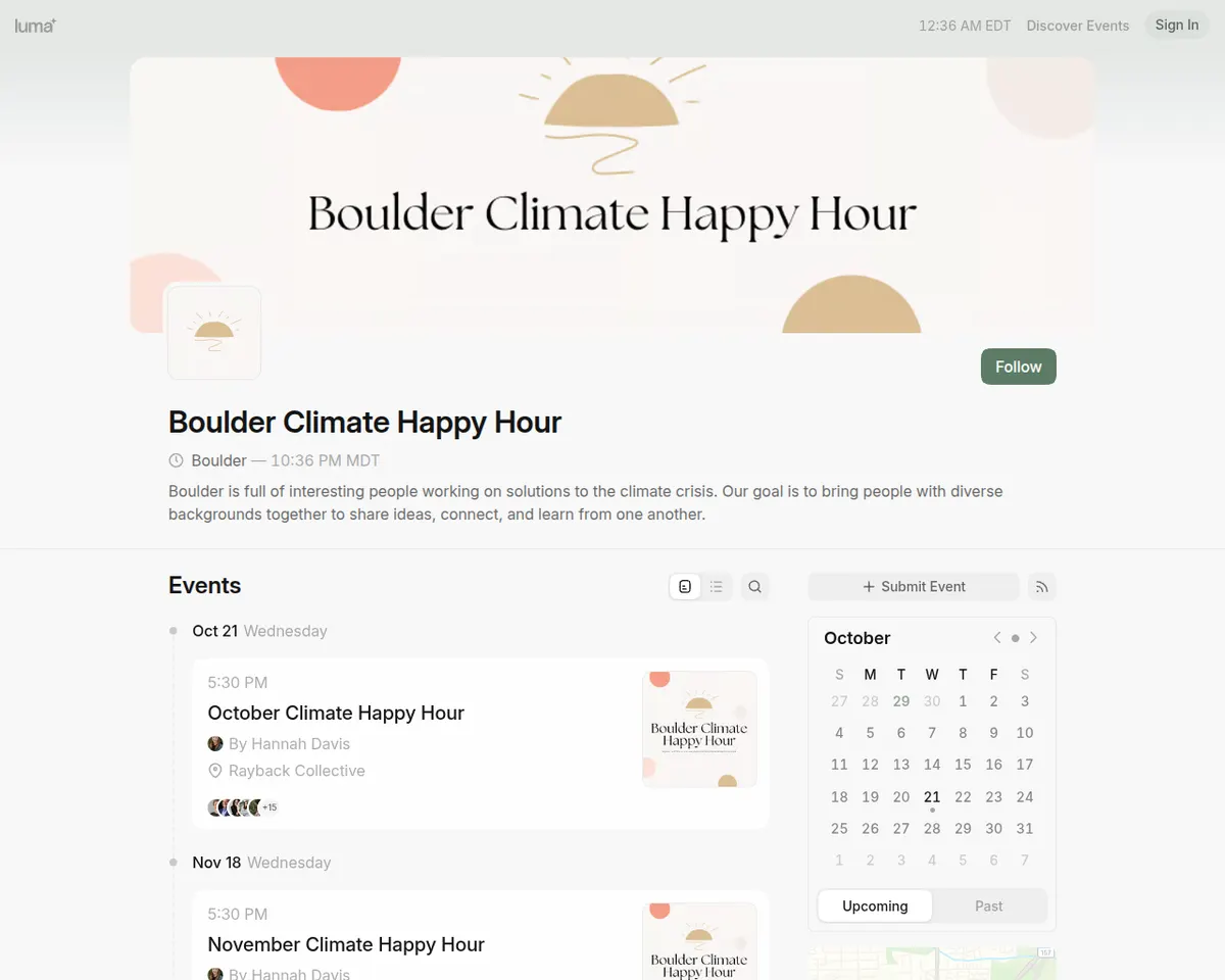 Visit the Boulder Climate Happy Hour website (opens in a new tab)