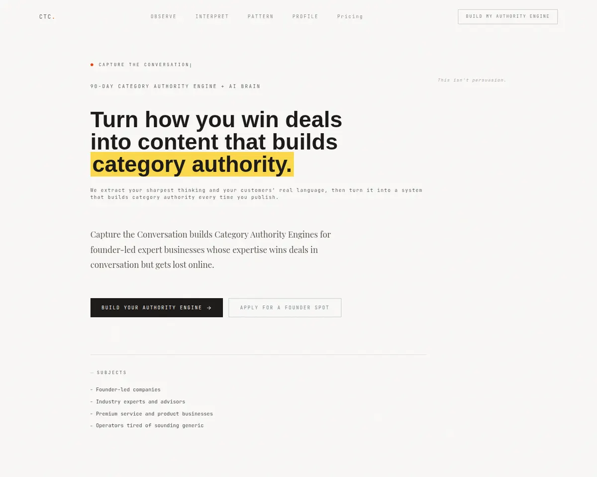 Visit the Capture the Conversation website (opens in a new tab)