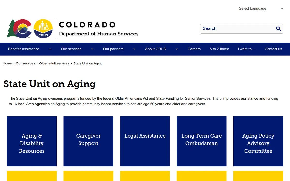 Visit the CDHS State Unit on Aging website (opens in a new tab)