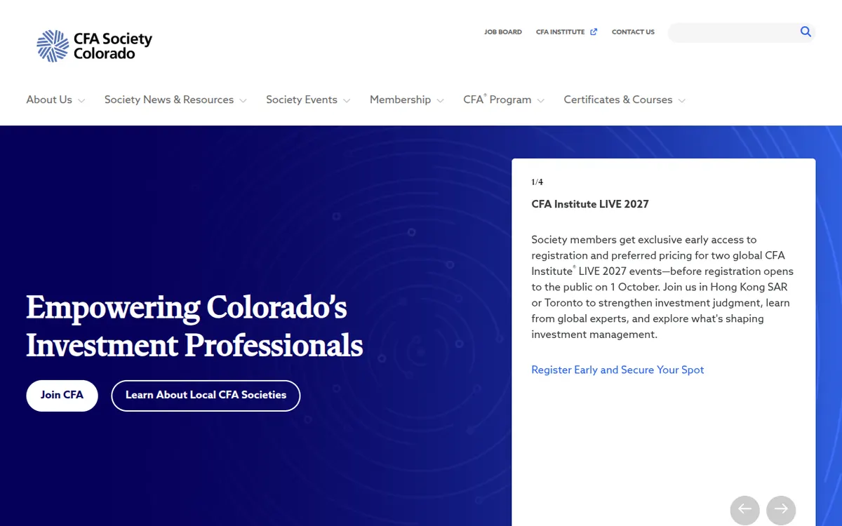 Visit the CFA Society Colorado website (opens in a new tab)