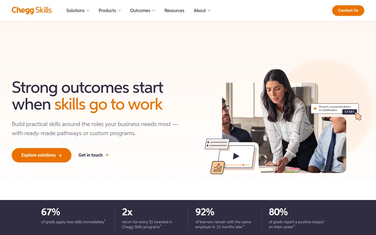 Visit the Chegg Skills website (opens in a new tab)