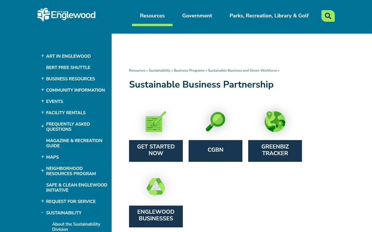 Visit the City of Englewood Sustainable Business Partnership website (opens in a new tab)