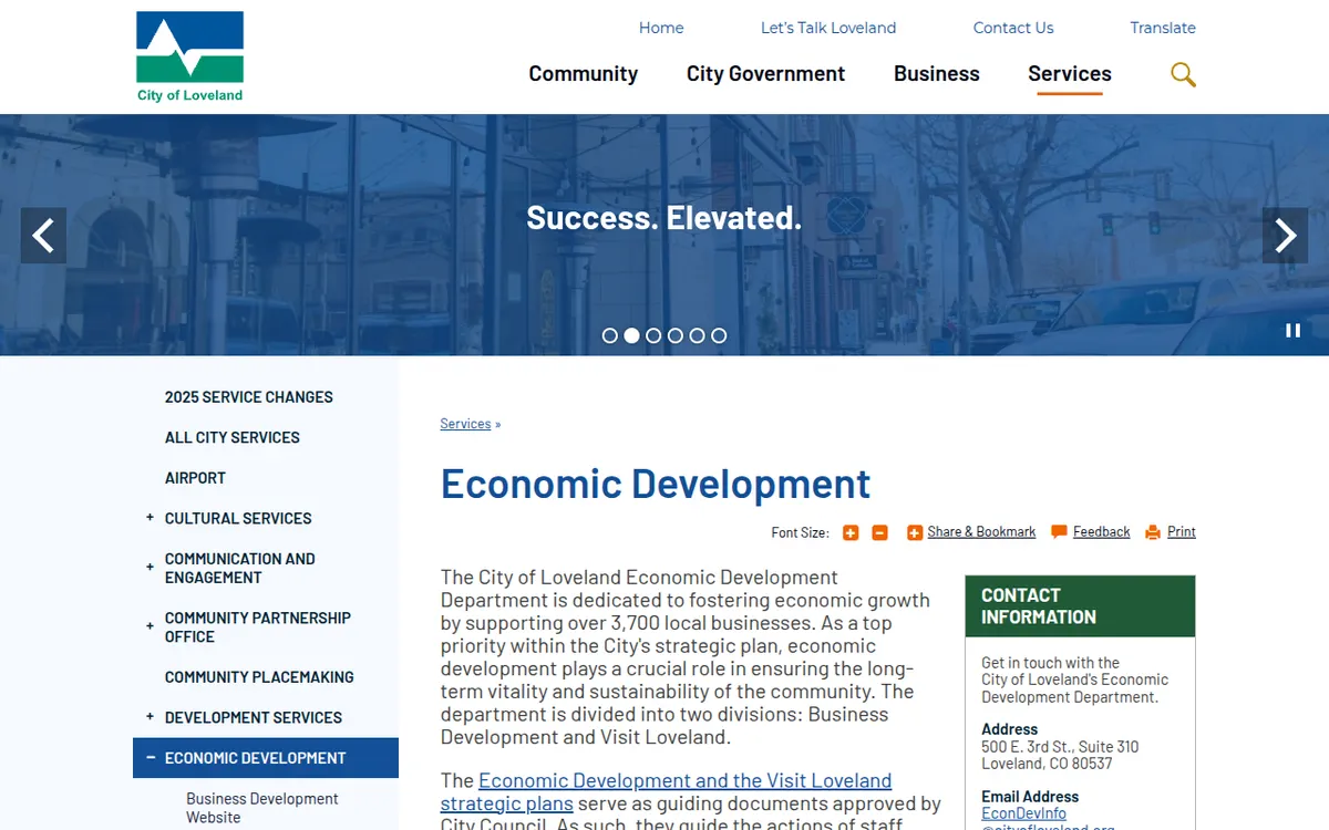Visit the City of Loveland Economic Development Department website (opens in a new tab)
