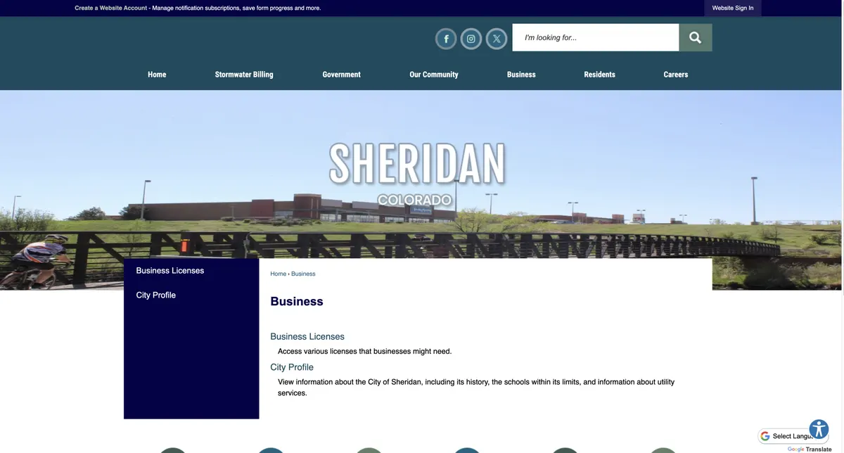 Visit the City of Sheridan website (opens in a new tab)