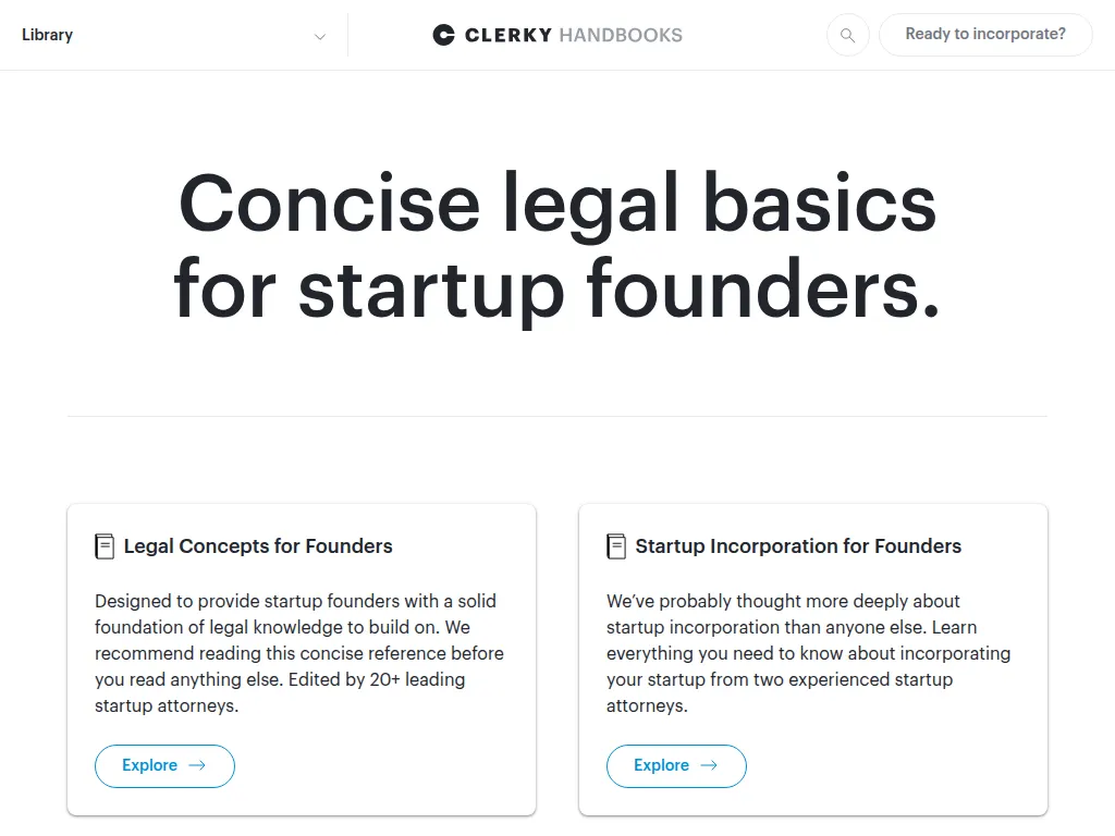 Visit the Clerky Handbooks website (opens in a new tab)