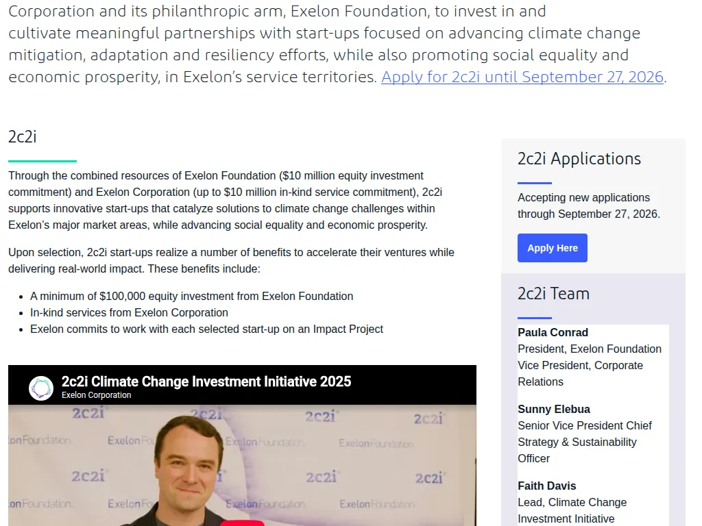 Visit the Climate Change Investment Initiative (2c2i) website (opens in a new tab)