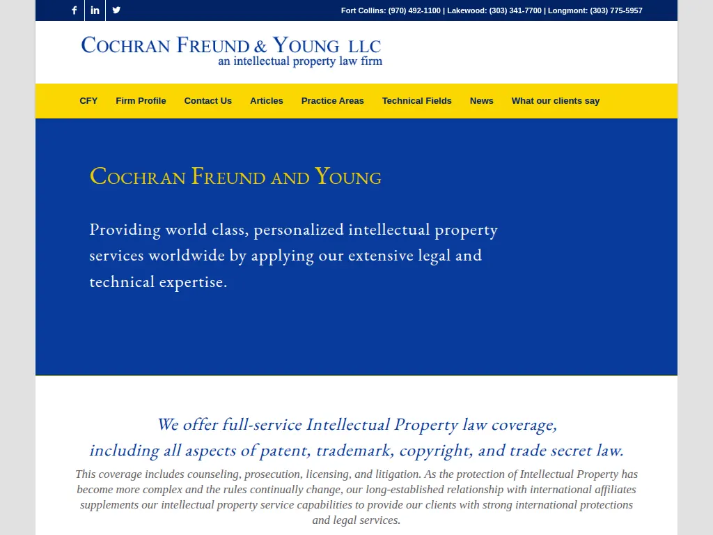 Visit the Cochran Freund and Young website (opens in a new tab)