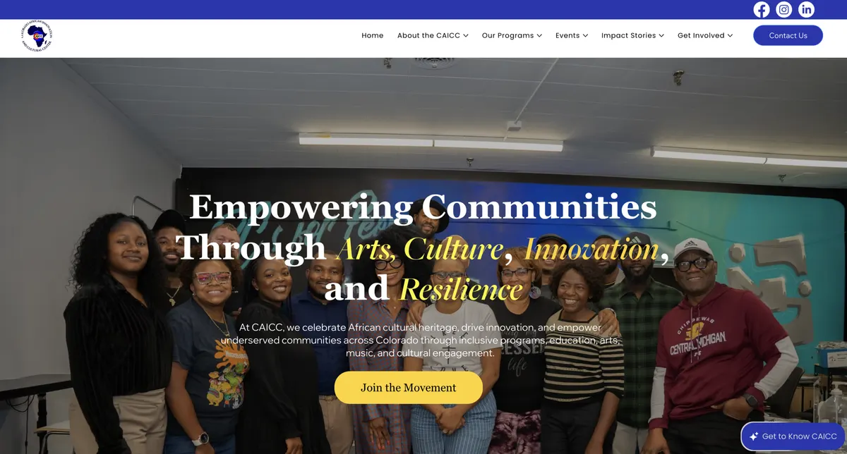 Visit the Colorado African Innovation and Cultural Center (CAICC) website (opens in a new tab)