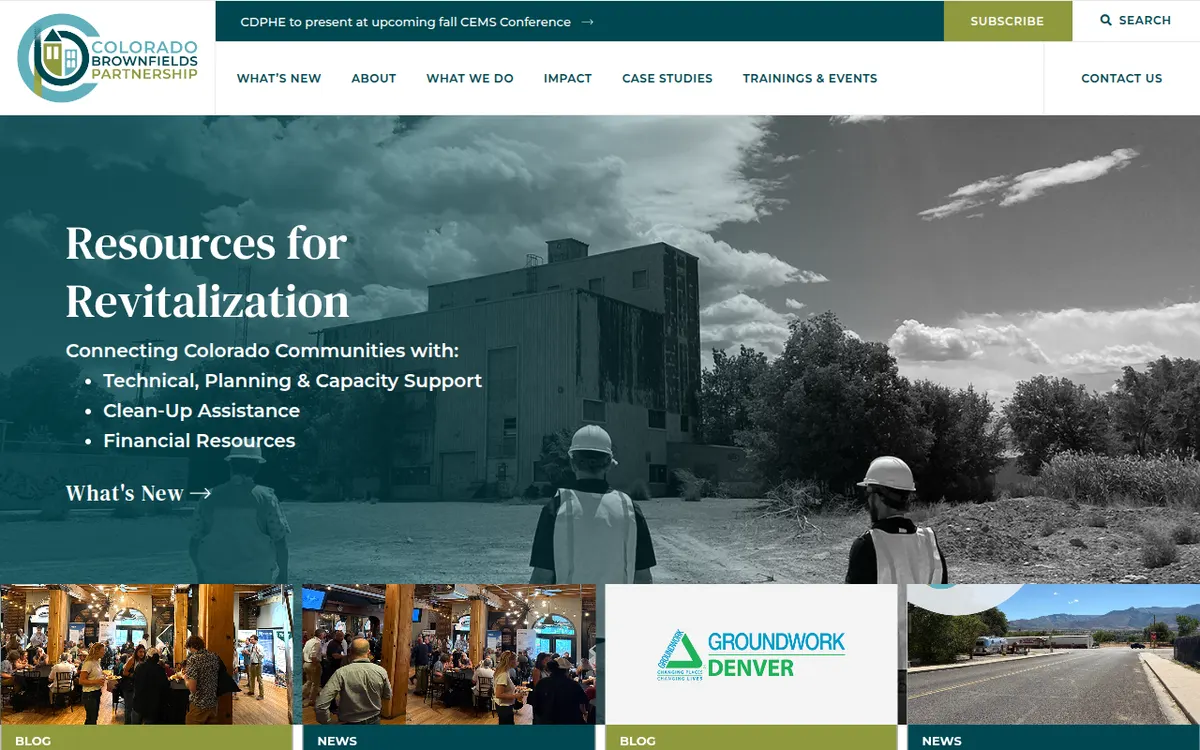 Visit the Colorado Brownfields Partnership website (opens in a new tab)
