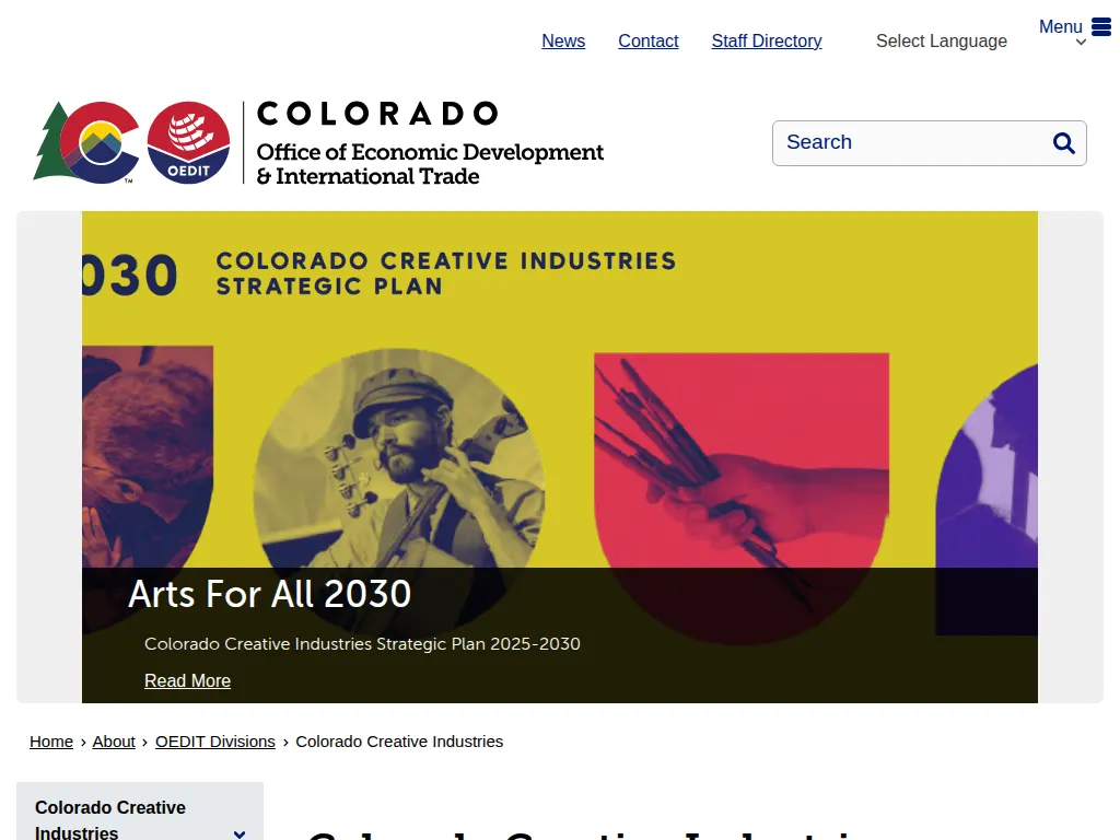 Visit the Colorado Creative Industries website (opens in a new tab)