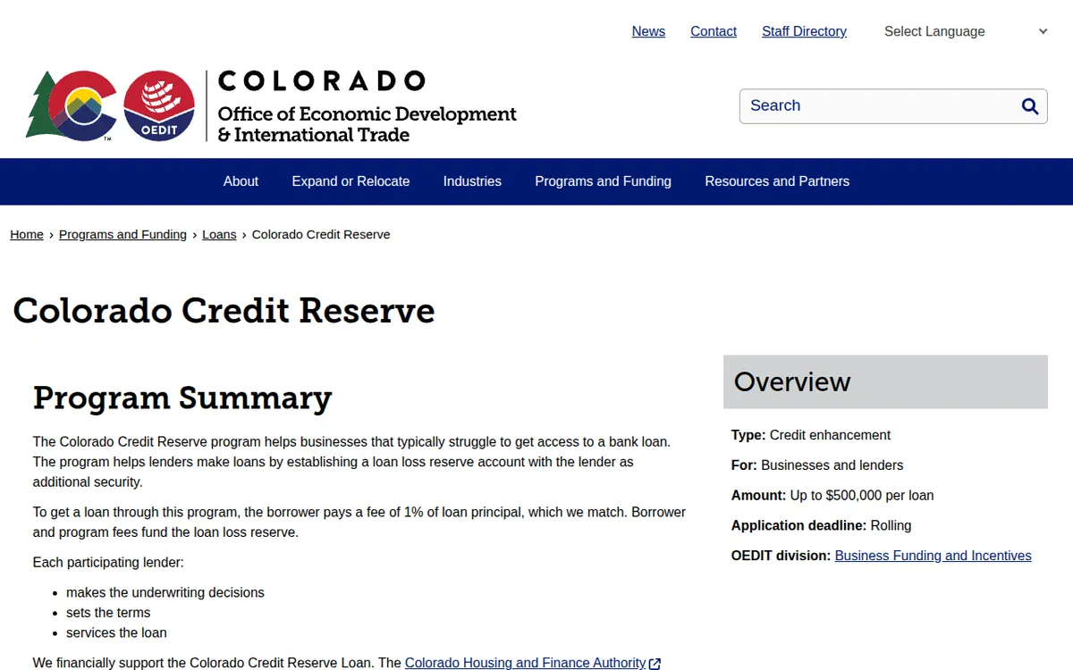 Visit the Colorado Credit Reserve website (opens in a new tab)
