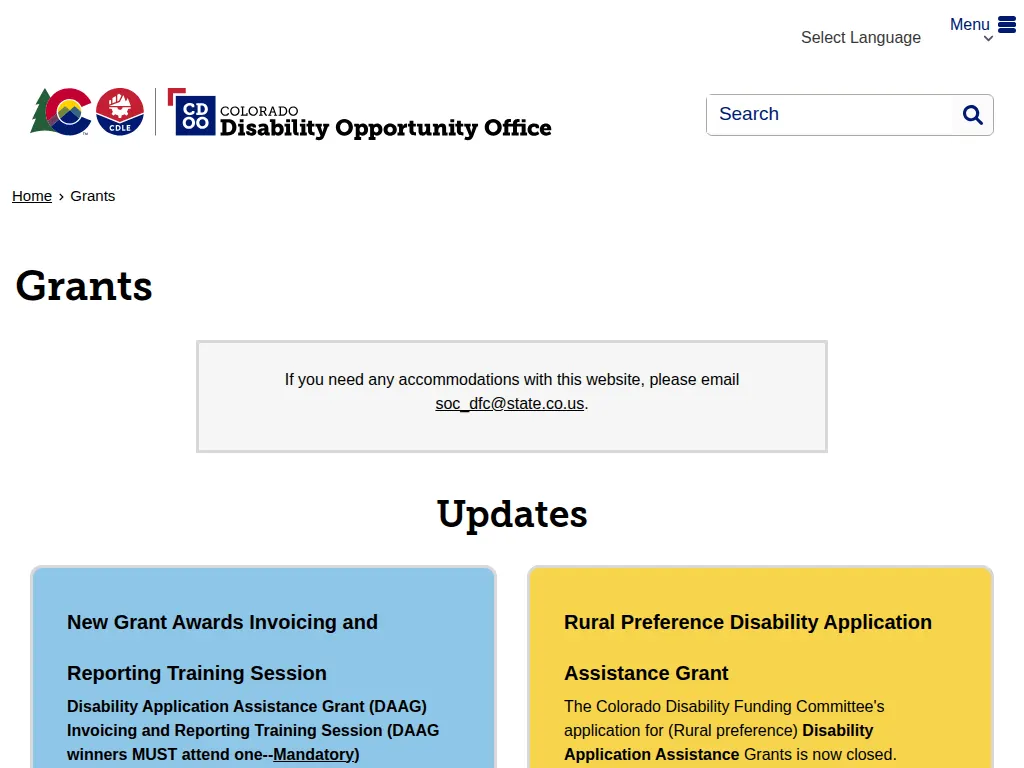 Visit the Colorado Disability Funding Committee (CDFC) website (opens in a new tab)