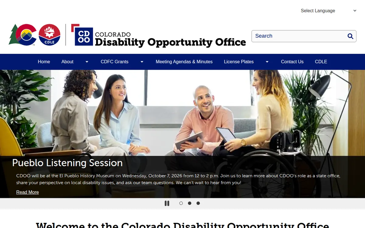 Visit the Colorado Disability Opportunity Office (CDOO) website (opens in a new tab)