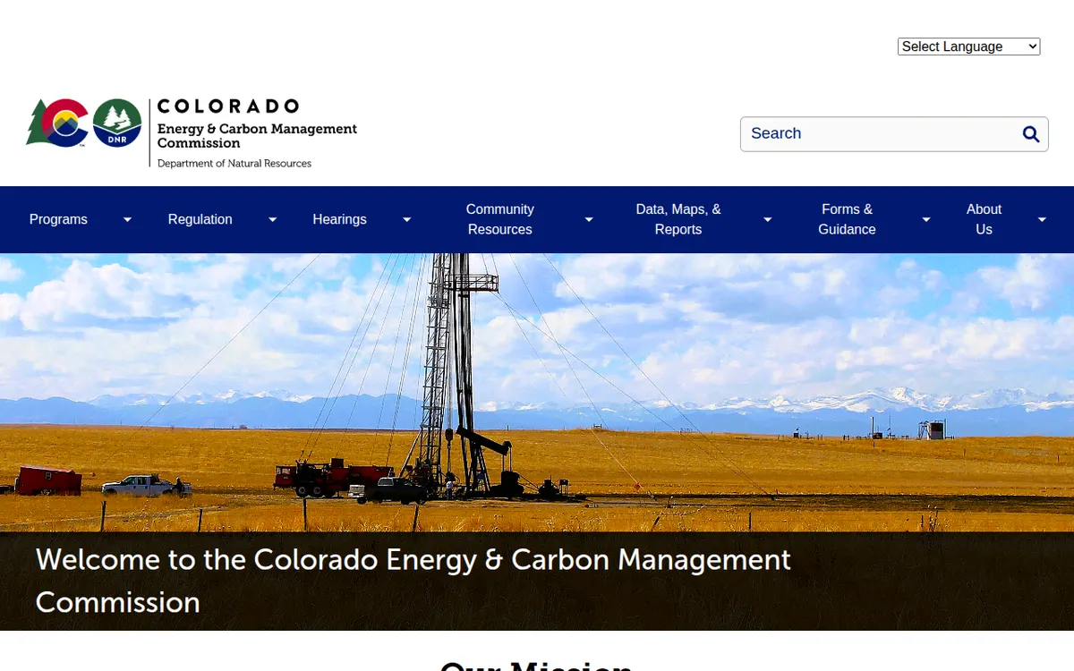 Visit the Colorado Energy & Carbon Management Commission (ECMC) website (opens in a new tab)