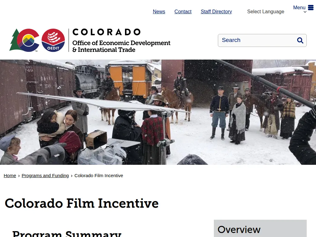 Visit the Colorado Film Incentive website (opens in a new tab)
