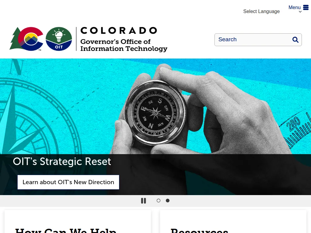 Visit the Colorado Governor's Office of Information Technology (OIT) website (opens in a new tab)