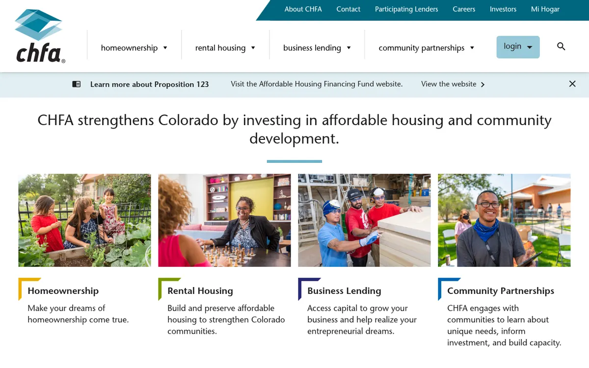 Visit the Colorado Housing and Finance Authority (CHFA) website (opens in a new tab)