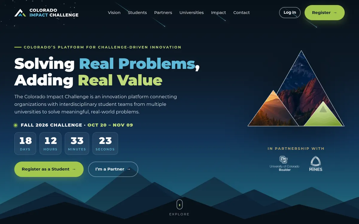 Visit the Colorado Impact Challenge website (opens in a new tab)