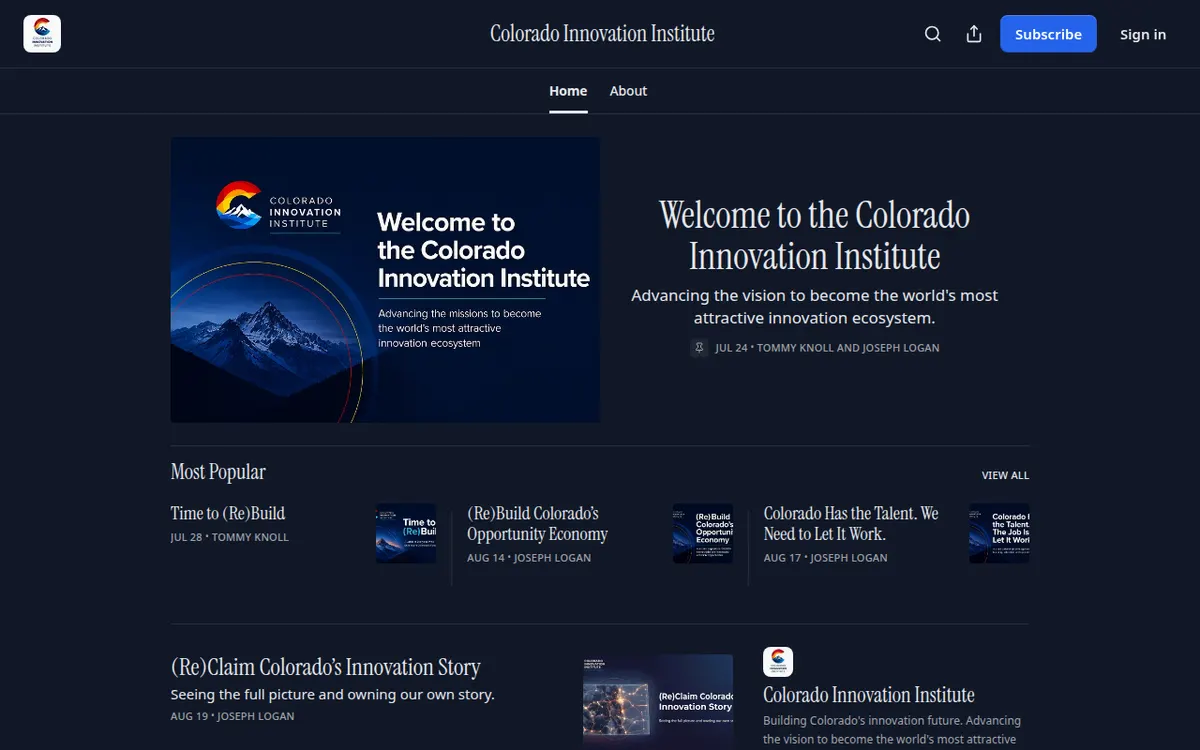 Visit the Colorado Innovation Institute website (opens in a new tab)