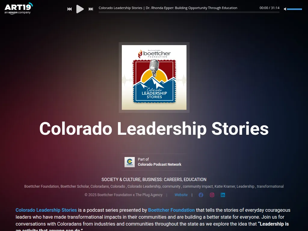 Visit the Colorado Leadership Stories Podcast website (opens in a new tab)
