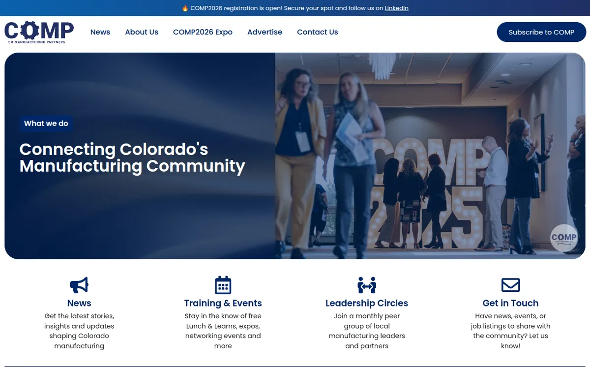Visit the Colorado Manufacturing Partners (COMP) website (opens in a new tab)