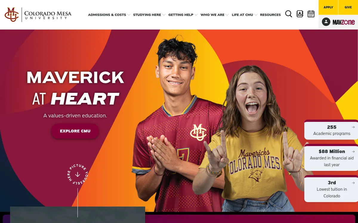 Visit the Colorado Mesa University (CMU) website (opens in a new tab)