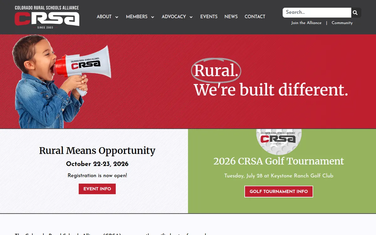 Visit the Colorado Rural Schools Alliance (CRSA) website (opens in a new tab)