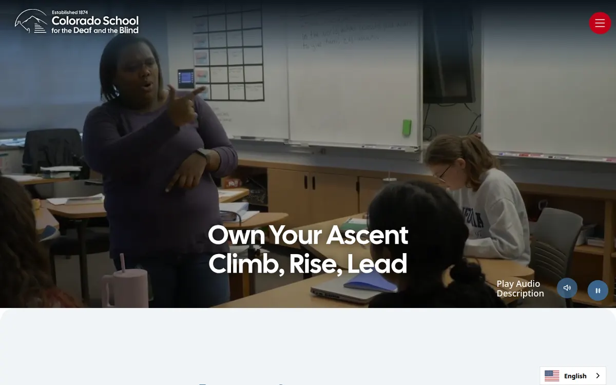 Visit the Colorado School for the Deaf and the Blind (CSDB) website (opens in a new tab)