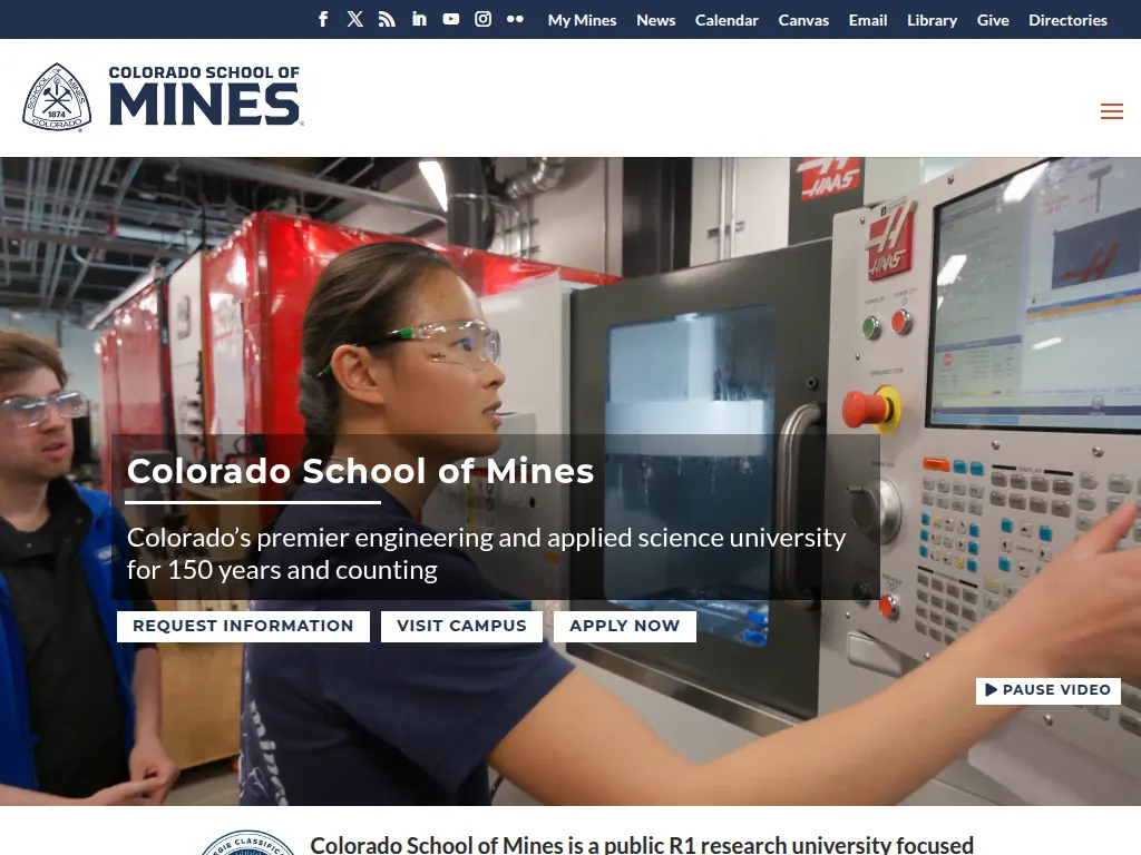 Visit the Colorado School of Mines website (opens in a new tab)