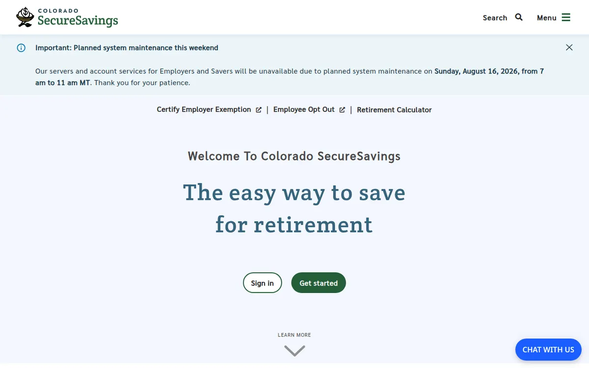 Visit the Colorado SecureSavings website (opens in a new tab)